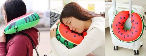 Poduszka podróżna memory pillow arbuz #E1 na Arena.pl