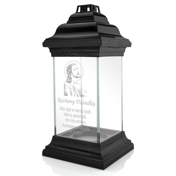 Znicz lampion dla DZIADKA kapliczka z GRAWEREM zdjęcie 1