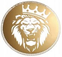 Naklejka Wlepa Ozdobna do Samochód Przezroczyste Tło Złoty Kolor Lew Lion