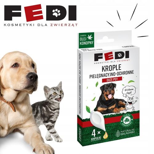 Fedi Krople na Pchły i Kleszcze dla Dużych Psów L Ampułki 4x4 ml na Arena.pl