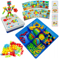 Kreatywna Mozaika, Układanka, Klocki, Wkrętarka Śrubki 261 EL