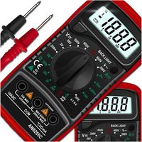 MIERNIK MULTIMETR CYFROWY PRĄDU NAPIĘCIA LCD TESTER UNIWERSALNY AC DC 10A