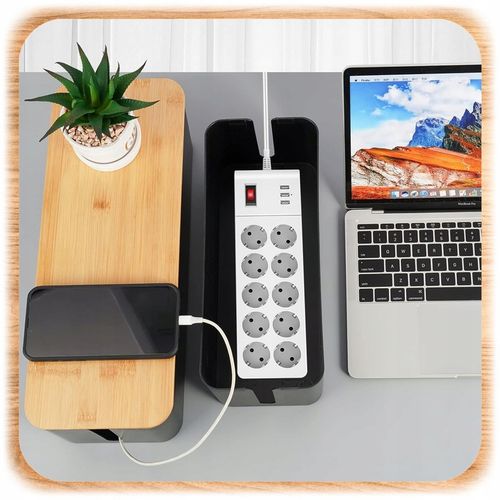 ORGANIZER NA KABLE POJEMNIK PUDEŁKO NA LISTWY KABLI PRZEWODY BOX DREWNO L na Arena.pl