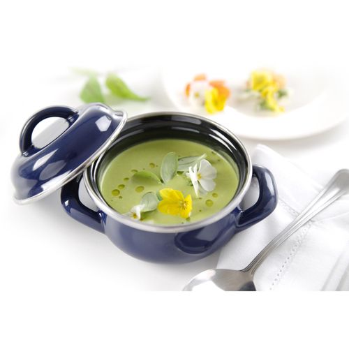 Garnek do zup i sosów z pokrywką niebieski 0,5 l - Hendi 625804 na Arena.pl