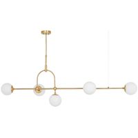 Lampa wisząca L&-191893 Light& art deco kule szklane mosiądz biały