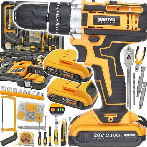 UDAROWA Wiertarka Wkrętarka AKUMULATOROWA WALIZKA 2xAKU 20V BITY na Arena.pl