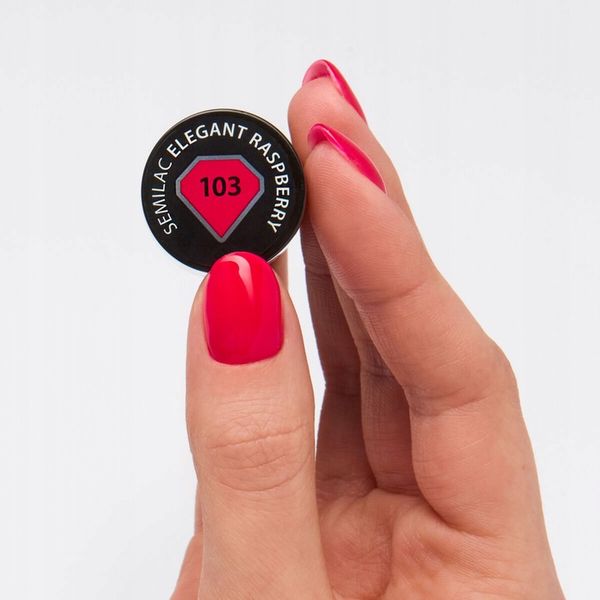 SEMILAC LAKIER HYBRYDOWY 103 ELEGANT RASPBERRY 7ml zdjęcie 5