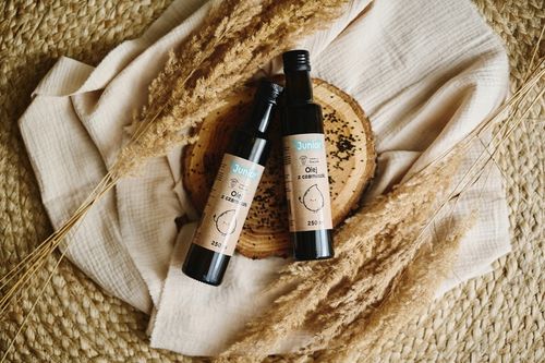 OLEJ Z CZARNUSZKI DZIECI JUNIOR 10,62! mg/g TYMOCHINONU 250ml NIERAFINOWANY na Arena.pl