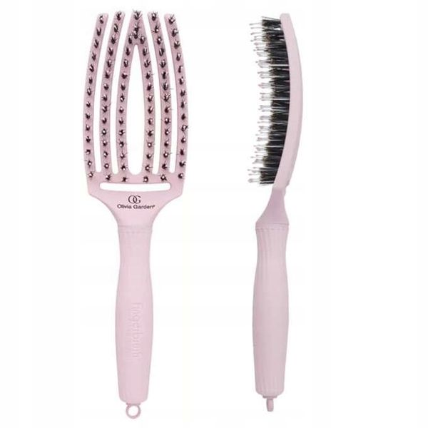 Olivia Garden Finger Brush Medium Pastel Pink zdjęcie 1