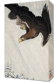 Obraz 30x50cm Eagle Flying in Snow, Koson Japoński Vintage do Salonu