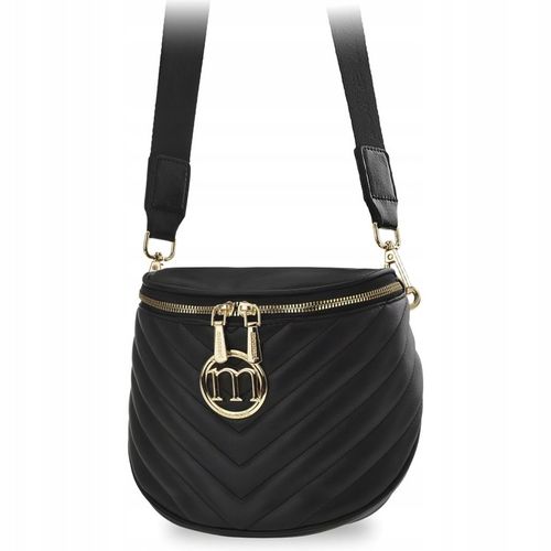 DUŻA NERKA Damska Torebka LISTONOSZKA Elegancka Klasyczna Czarna na Arena.pl