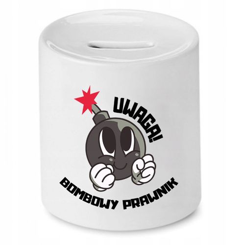 Skarbonka Dla Prawnika Bombowy Prawnik Prezent Z Nadrukiem Ze Zdjęciem na Arena.pl