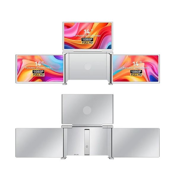 Monitory do laptopa Extralink Triple Screen S680 14" Full HD IPS zdjęcie 7