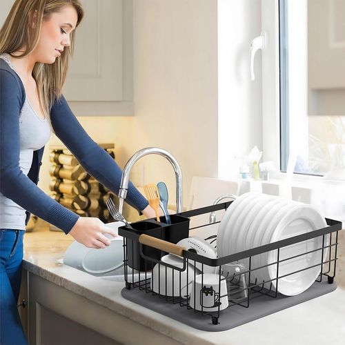 SUSZARKA DO NACZYŃ OCIEKACZ NA SZTUĆCE KUBEK TALERZE CZARNY KARL HAUSMANN na Arena.pl