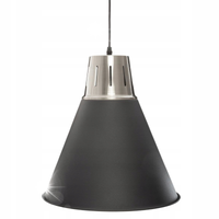 LAMPA SUFITOWA STOŻKOWA LAMPA WISZĄCA SZARA 33x35