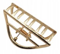 Spinka klamra metalowa średnia kolor złoty 4,5x3cm