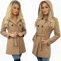 KLASYCZNY PŁASZCZ Z PASKIEM Z KAPTUREM_KOLORY_M