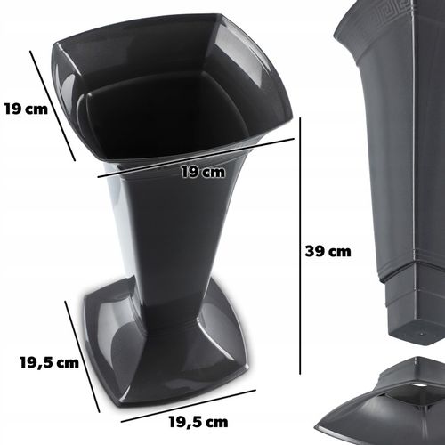 FLAKON WAZON NAGROBNY GRÓB NA CMENTARZ PLASTIKOWY NA KWIATY 39cm na Arena.pl