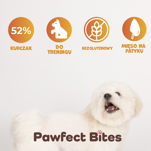 Smaczki przysmaki dla psa kurczak owinięty na wołowinie 500g PAWFECT BITES na Arena.pl