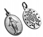 Oryginalny srebrny Cudowny Medalik z Matką Bożą Niepokalaną duży 3g