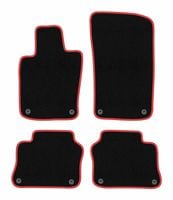 Dywaniki welurowe CARLUX-RED do Porsche Panamera 2009-2016, czarne