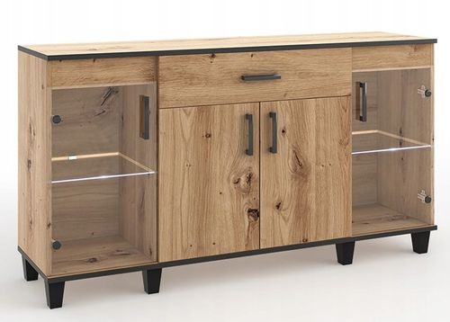 Komoda P3 160 cm dąb artisan z szufladą na Arena.pl