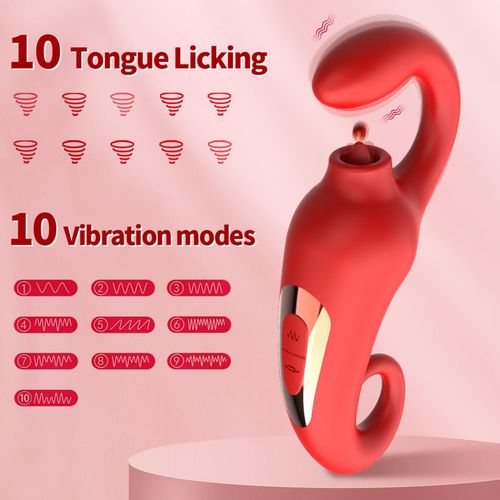 Wibrator Merfi, 10 vibration functions, 10 frequency tongue licking USB na Arena.pl