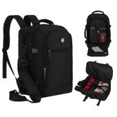 czarny, podróżny plecak idealny na bagaż podręczny - peterson