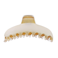 Francuska klamra do włosów beżowa 4 x 8,7 cm