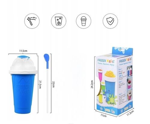 KUBEK DO ROBIENIA LODÓW GRANITY SORBETÓW SLUSHY MROŻONYCH NIEBIESKI na Arena.pl