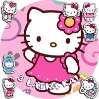 OPŁATEK NA TORT 30CM - KOTEK KOTKI HELLO KITTTY + IMIĘ + GRATIS! 24CM 26CM