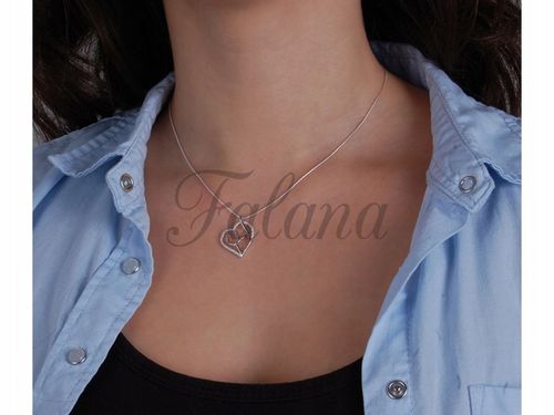 Wisior kot kotek kiciuś cat w sercu serduszko kontur 925 w0381 na Arena.pl