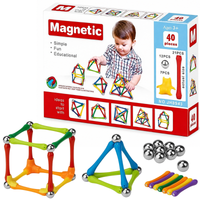 KLOCKI MAGNETYCZNE KREATYWNA UKŁADANKA 40 SZT