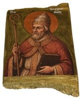 Ikona Święty Grzegorz Wielki patron uczniów, studentów, nauczycieli muzyków