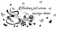 Naklejki na ścianę KAWA DK100 cytat DO KUCHNI 120x60 cm
