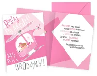 Kartka Okolicznościowa dla Dziewczynki na Urodziny - Helikopter