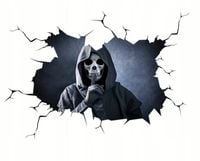 Naklejka Wlepa Skull Kostucha Śmierć Żniwiarz "Ani Cicho Sza" Game Over