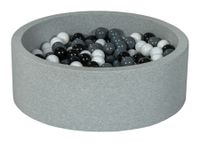 Suchy basen dla dziecka z piłeczkami 300szt (czarny, biały, szary)