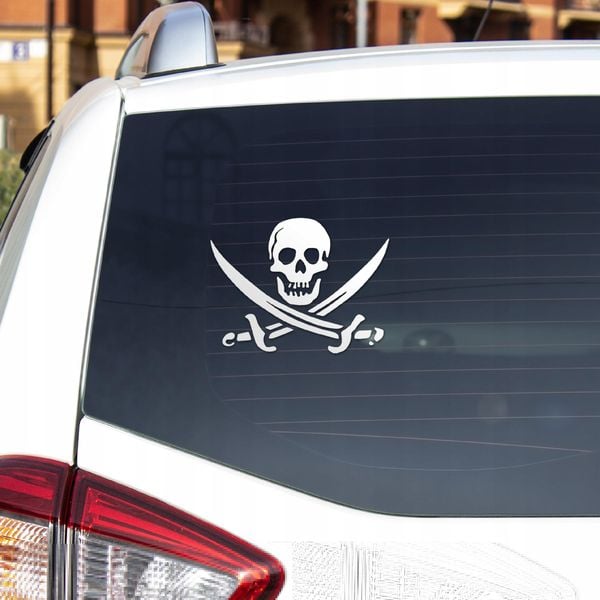 Naklejka ścienna do domu PIRAT CZASZKA 10 cm zdjęcie 2