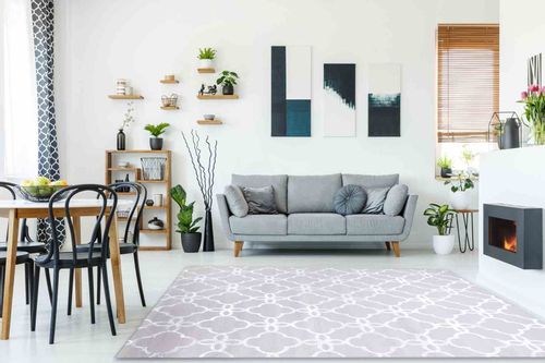 RUG/LU/TREX/CLOVER/GREY+WHITE/80x150 na Arena.pl