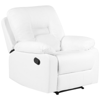 Fotel rozkładany ekoskóra biały BERGEN