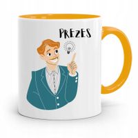 Dla Prezesa Viceprezesa Kubek Żółty Na Prezent Z Nadrukiem Ze Zdjęciem