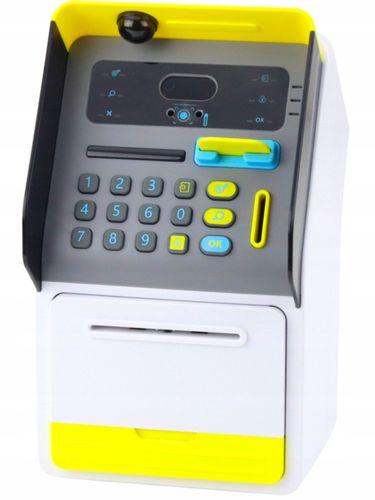 Skarbonka Sejf NA KOD PIN Dla Dzieci bankomat BANKNOTY Nauka Oszczędzania na Arena.pl