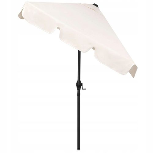 DUŻY PARASOL OGRODOWY SKŁADANY ECRU ŁAMANY BALKONOWY 240cm Z KORBĄ SOLIDNY na Arena.pl