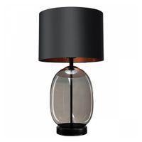 Lampa stołowa gabinetowa SALVADOR 41126102 Kaspa z tkaniny czarna