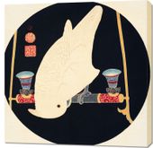 Obraz 90x90cm A White Macaw, Jakuchu Japoński Vintage