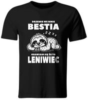 KOSZULKA DRZEMIE WE MNIE BESTIA, ŚMIESZNY T-SHIRT, ROZ. L
