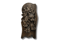 Ryś Płaskorzeźba Drewniana Obraz Księżyc Las Prezent dla Myśliwego 31cm