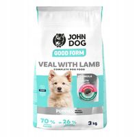 John Dog Good Form 3kg Sucha Karma Dla Szczeniąt Cielęcina Z Jagnięciną