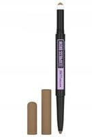 maybelline brow satin duo do brwi: kredka + puder, 01 dark blonde